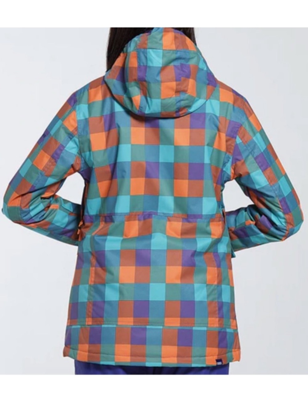 Women's GSOU Plaid Print Snowboarding Ski Jacket Hoodie Size Large - Picture 2 of 16